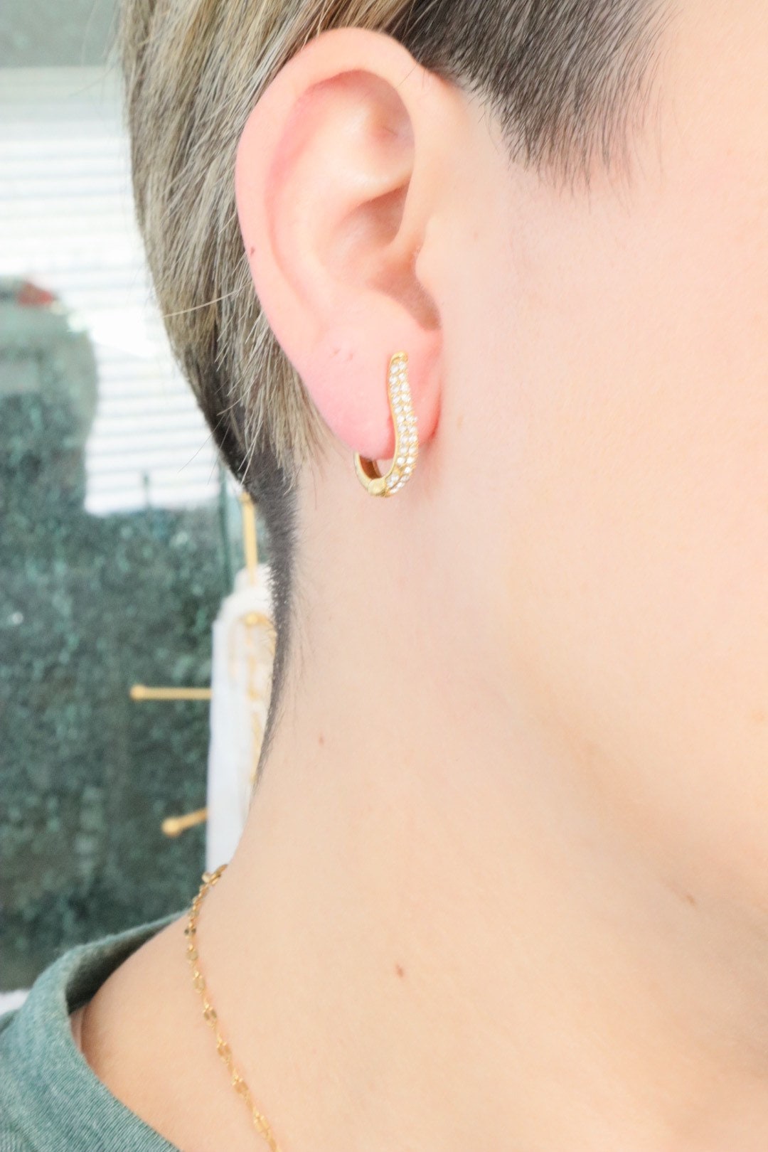 Gold Hoop Earrings , Water Resistant, 18k Gold Plated, Gift for Her, Mother’s Day Gift