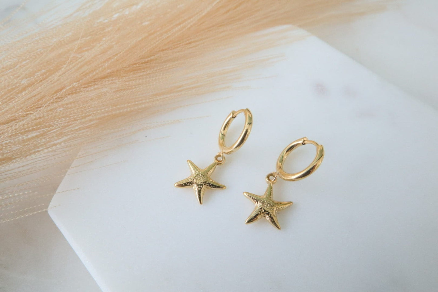 Starfish Earrings, Seashell Earrings, Summer Earrings , Beach Earrings, Sea Lover Jewelry, Sea Star Charm Earrings, Ocean Earrings